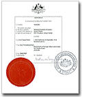 certificate with seal